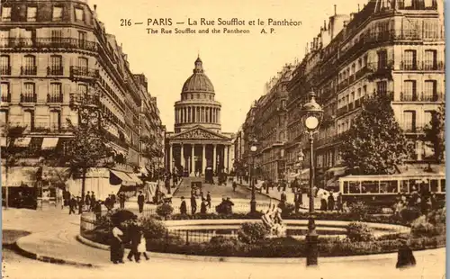 37635 - Frankreich - Paris , La Rue Soufflot et le Pantheon - nicht gelaufen