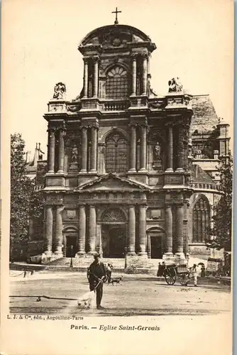 37636 - Frankreich - Paris , Eglise Saint Gervais - nicht gelaufen