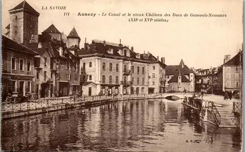 37638 - Frankreich - Annecy , Le Canal et le vieux Chateau des Ducs de Genevois Nemours - nicht gelaufen