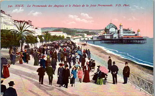 37644 - Frankreich - Nice , La Promenade des Anglais et le Palais de la Jetee Promenade - nicht gelaufen