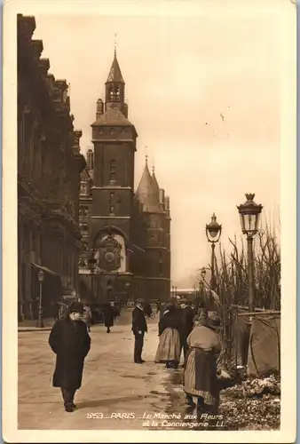 37650 - Frankreich - Paris , Le Marche aux Fleurs et la Conciergerie - nicht gelaufen