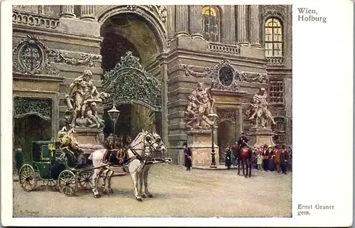 37675 - Künstlerkarte - Wien , Hofburg , signiert Ernst Graner - nicht gelaufen