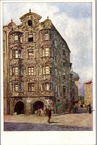 37678 - Künstlerkarte - Tirol , Innsbruck , Hölblinghaus , signiert R. Kargl - nicht gelaufen