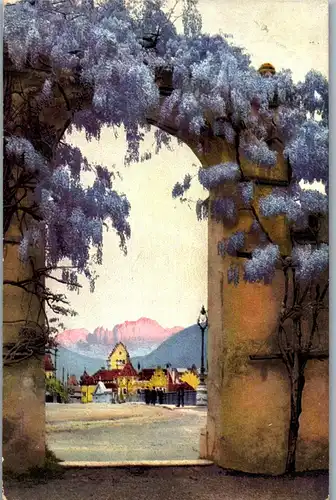 37679 - Künstlerkarte - Obstblüte in Tirol - gelaufen 1912