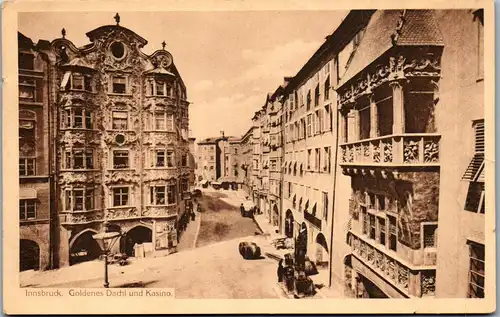 37685 - Tirol - Innsbruck , Goldenes Dachl und Kasino , Casino - nicht gelaufen