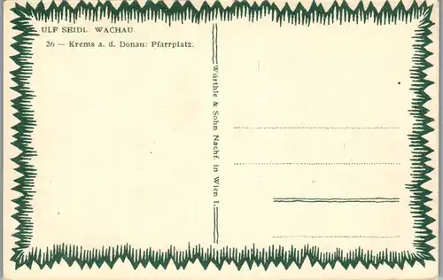 37690 - Künstlerkarte - Wachau , Krems an der Donau , Pfarrplatz , signiert Ulf Seidl - nicht gelaufen