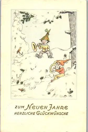 37702 - Neujahr - Zum neuen Jahre Herzliche Grüße - gelaufen 1942
