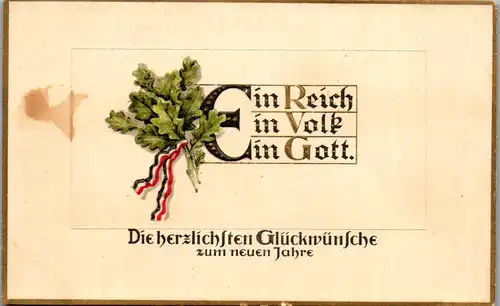 37706 - Neujahr - Ein Reich , Ein Volk , Ein Gott - nicht gelaufen