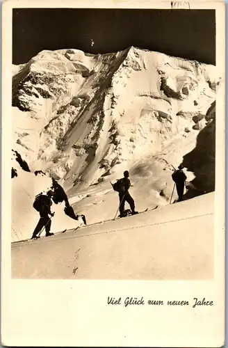 37708 - Neujahr - Bergsteiger , Feldpost - gelaufen 1940