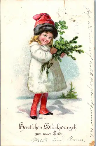 37716 - Neujahr - Herzlichen Glückwunsch zum neuen Jahre - gelaufen