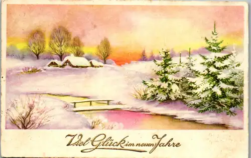 37721 - Neujahr - Viel Glück im neuen Jahr - gelaufen 1936