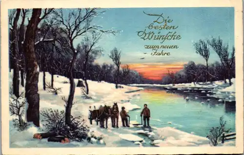 37725 - Neujahr - Die besten Wünsche zum neuen Jahr - gelaufen 1933