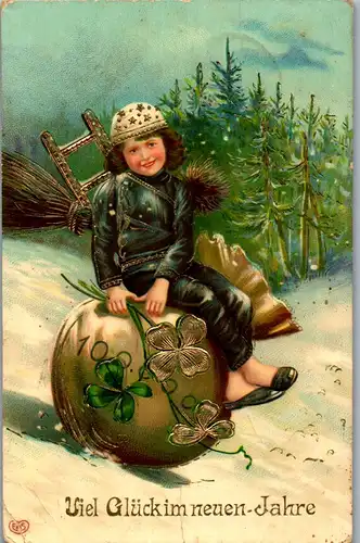 37726 - Neujahr - Viel Glück im neuen Jahre - gelaufen 1909