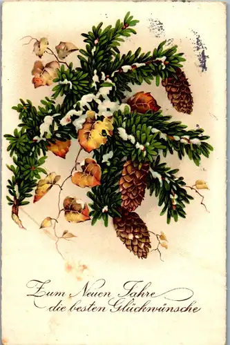 37727 - Neujahr - Zum neuen Jahr die besten Glückwünsche - gelaufen 1938