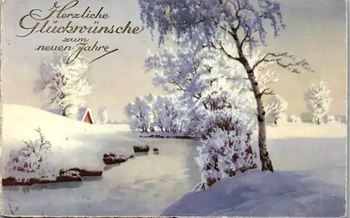 37732 - Neujahr - Landschaft - gelaufen 1932