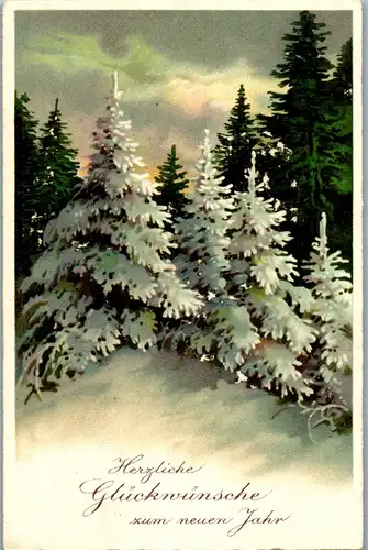 37733 - Neujahr - Herzliche Glückwünsche zum neuen Jahr - gelaufen 1940