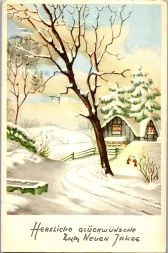 37738 - Neujahr - Herzliche Glückwünsche zum neuen Jahr - gelaufen