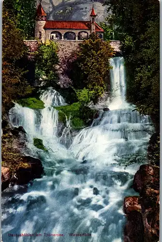 37752 - Schweiz - Beatushöhlen am Thunersee , Wasserfälle - nicht gelaufen