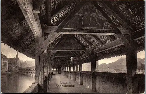 37761 - Schweiz - Luzern , Kapellbrücke - gelaufen 1929