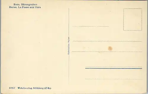37763 - Schweiz - Bern , Bärengraben - nicht gelaufen