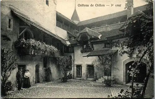 37800 - Schweiz - Chateau de Chillon , Le cour - nicht gelaufen