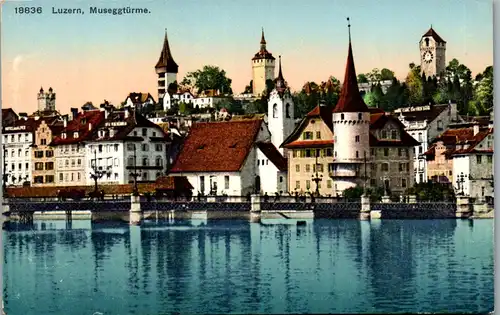 37813 - Schweiz - Luzern , Museggtürme - nicht gelaufen