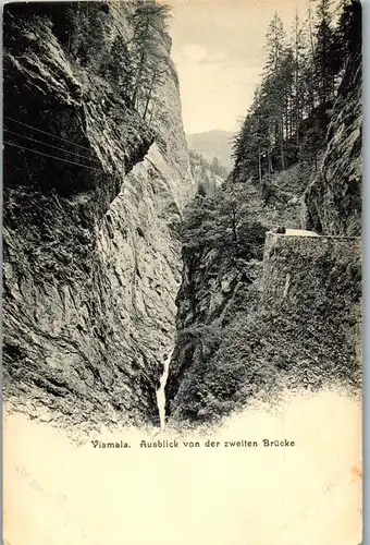 37819 - Schweiz - Viamala , Ausblick von der zweiten Brücke - nicht gelaufen
