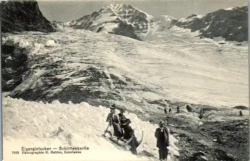 37820 - Schweiz - Eigergletscher , Schlittenpartie - nicht gelaufen