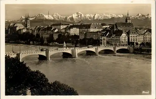 37821 - Schweiz - Basel , Panorama - gelaufen 1932