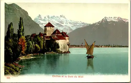 37822 - Schweiz - Chillon et la Dent du Midi - nicht gelaufen
