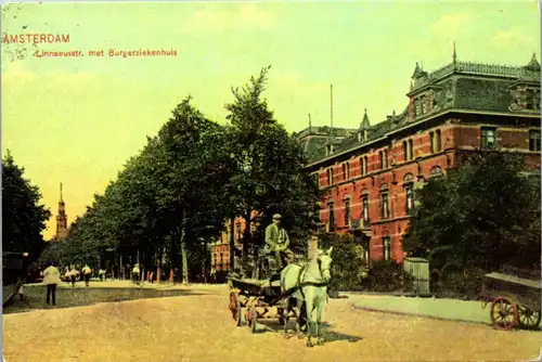 37865 - Niederlande - Amsterdam , Linnaeusstr. Met Burgerziekenhuis - nicht gelaufen