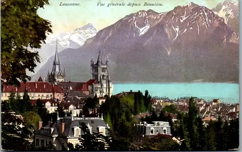 37902 - Schweiz - Lausanne , Vue generale depuis Beaulieu - nicht gelaufen