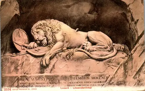 37905 - Schweiz - Luzern , Löwendenkmal - nicht gelaufen