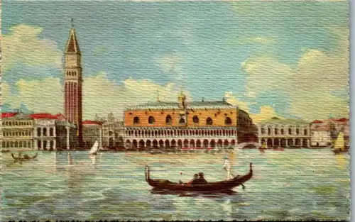 37917 - Künstlerkarte - Italien , Venezia , Panorama - nicht gelaufen