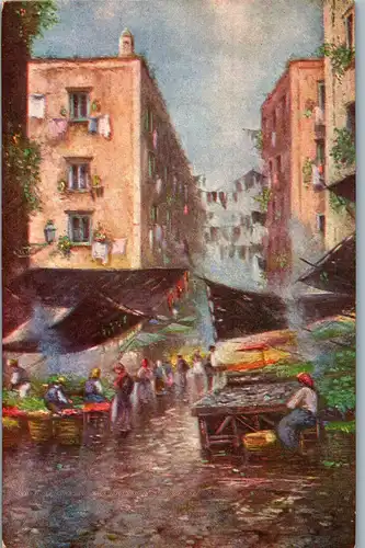 37918 - Künstlerkarte - Napoli , Ex Basso Porto - nicht gelaufen