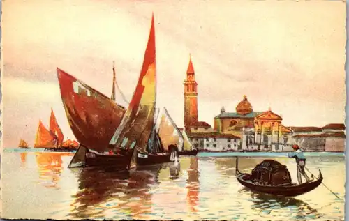 37924 - Künstlerkarte - Venezia , Isola di San Giorgio - nicht gelaufen