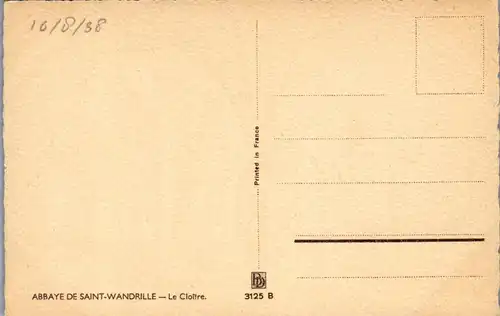 37938 - Künstlerkarte - Abbaye de Saint Wandrille , Le Cloitre , signiert Barday - nicht gelaufen