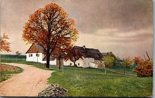 37939 - Künstlerkarte - Landschaft , Bauernhaus - nicht gelaufen