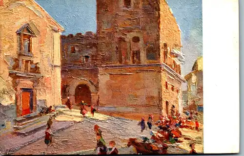37981 - Künstlerkarte - Taormina , Palazzo Cornaia - nicht gelaufen