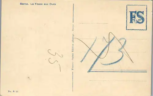 37991 - Schweiz - Bern , Bärengraben - nicht gelaufen
