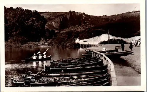 38023 - Frankreich - L'Auvergne , Plage du Lac Chambon . L'Embacadere , Ruderboot - nicht gelaufen