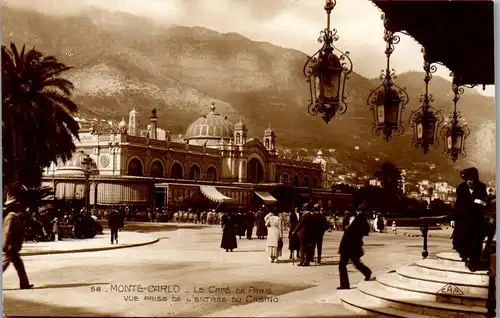 38026 - Monaco - Monte Carlo , Le Cafe de Paris , Vue prise de L'Entree du Casino - nicht gelaufen