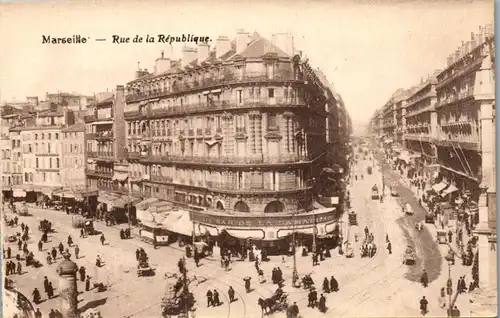 38030 - Frankreich - Marseille , Rue de la Republique - nicht gelaufen