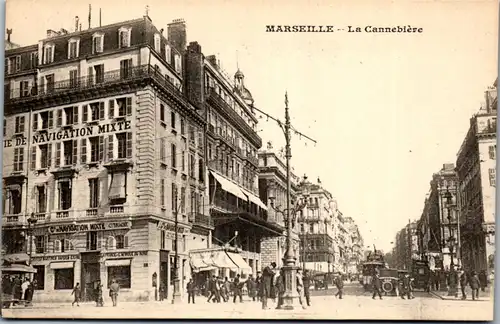 38039 - Frankreich - Marseille , La Cannebiere - nicht gelaufen