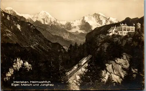 38060 - Schweiz - Interlaken , Heimwehfluh , Eiger , Mönch und Jungfrau - nicht gelaufen