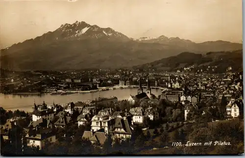 38074 - Schweiz - Luzern mit Pilatus - gelaufen 1926