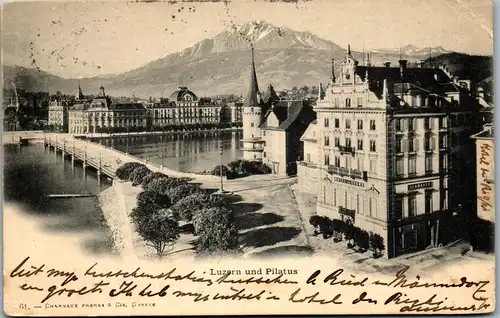 38078 - Schweiz - Luzern und Pilatus - gelaufen 1899