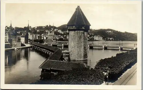 38081 - Schweiz - Luzern , Kapellbrücke und Wasserturm - nicht gelaufen