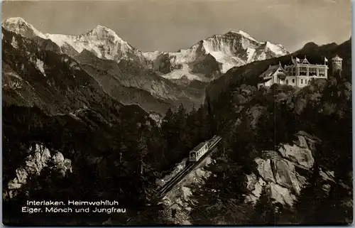 38084 - Schweiz - Interlaken , Heimwehfluh , Eiger , Mönch und Jungfrau - nicht gelaufen