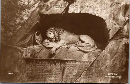 38088 - Schweiz - Luzern , Löwendenkmal - nicht gelaufen